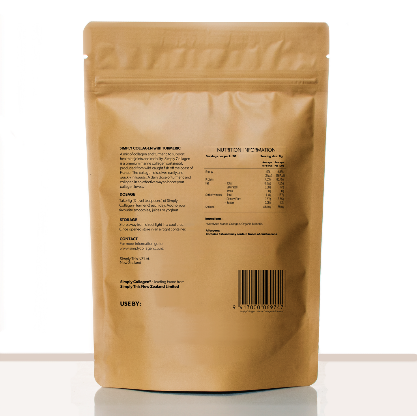 Simply Collagen | Marine Collagen with Turmeric