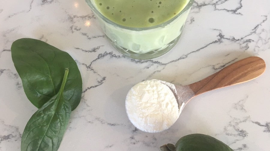 Feijoa and collagen smoothie