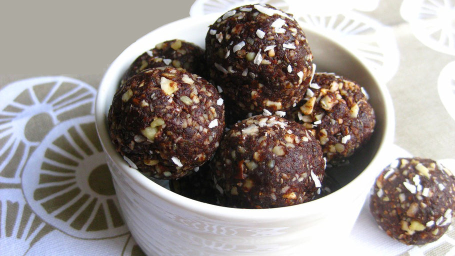 Medjool date buckwheat brownie collagen crunch balls