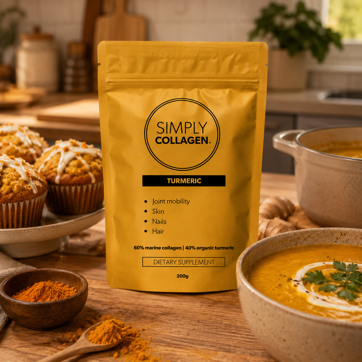 Simply Collagen |  Marine Collagen with Turmeric