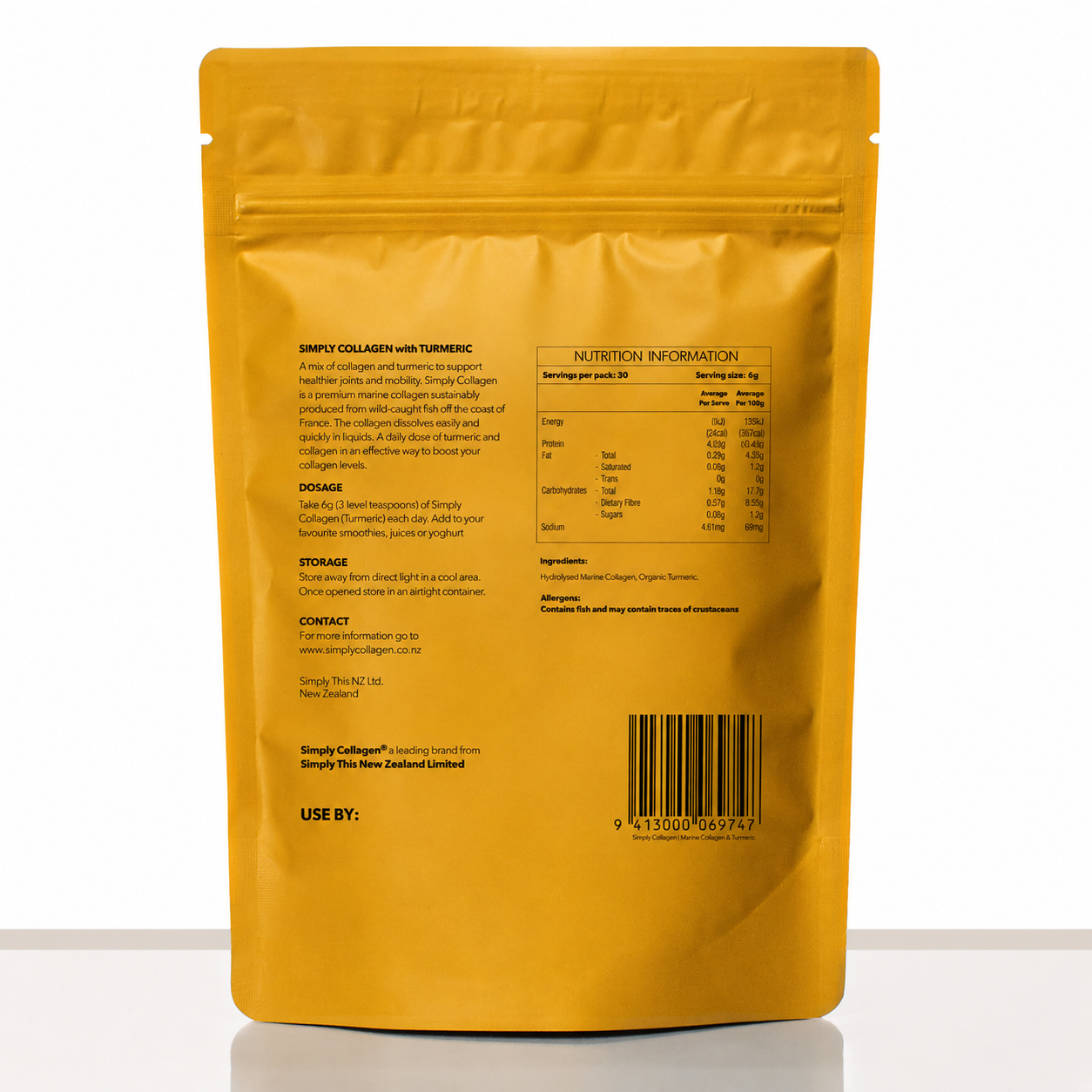 Simply Collagen |  Marine Collagen with Turmeric