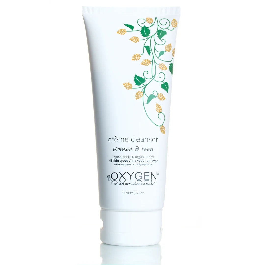 Oxygen Skincare | Crème Cleanser with Hops for All Skin Types | Makeup Remover