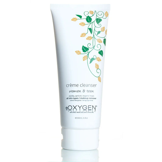 Oxygen Skincare | Crème Cleanser with Hops for All Skin Types | Makeup Remover